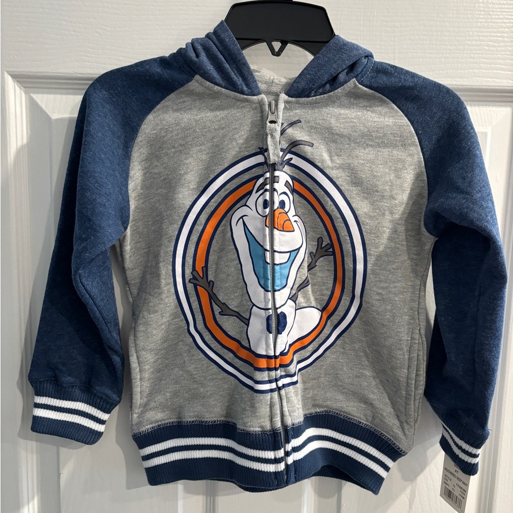 Kids Blue and Gray Hoodie with Cartoon Character
